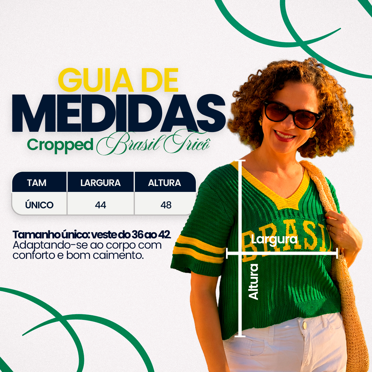 Guia de Tamanho blusa feminina Brasil